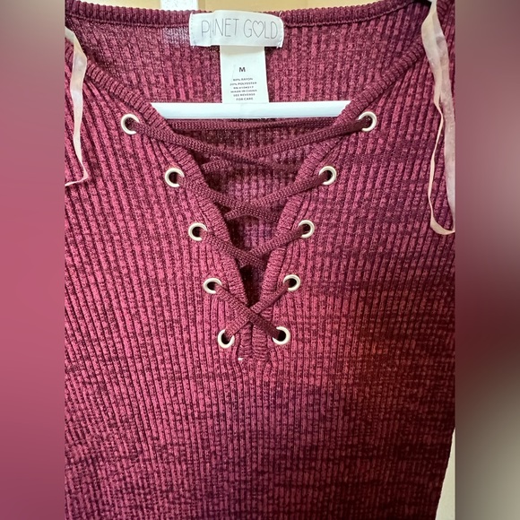 Magenta planet gold long sleeve mini dress - Picture 3 of 4